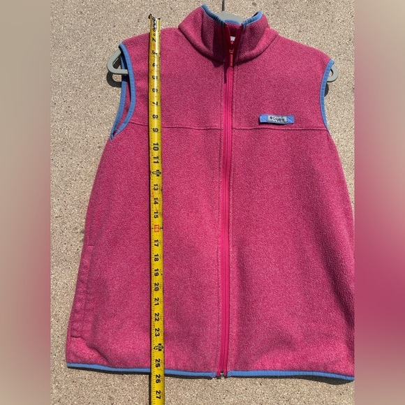 Columbia Raspberry Fleece Vest with Blue Accents Size XL - Picture 6 of 7